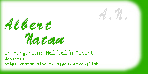 albert natan business card